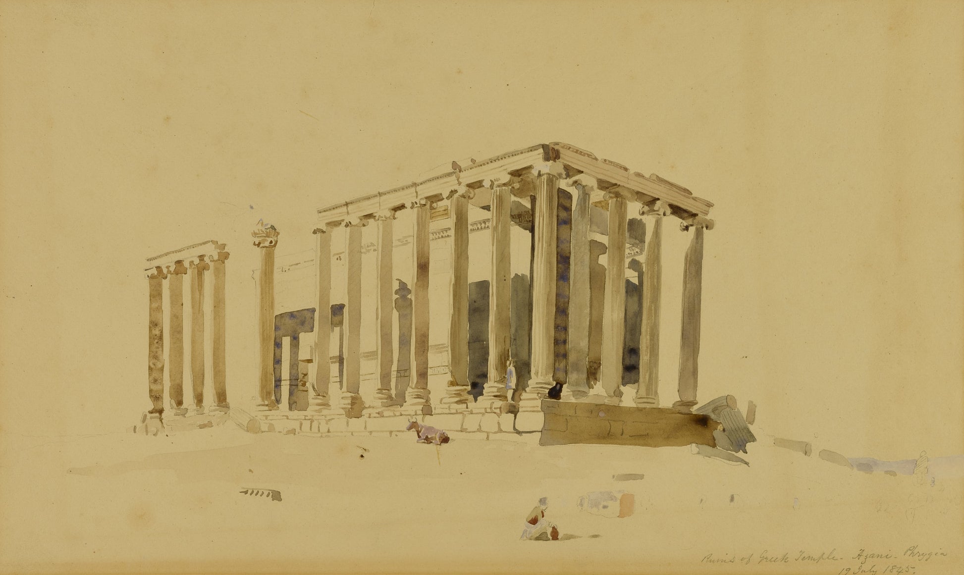 Miner Kilbourne Kellogg:Ruins of Greek Temple, Azani, Phrygi,16x12"(A3)Poster