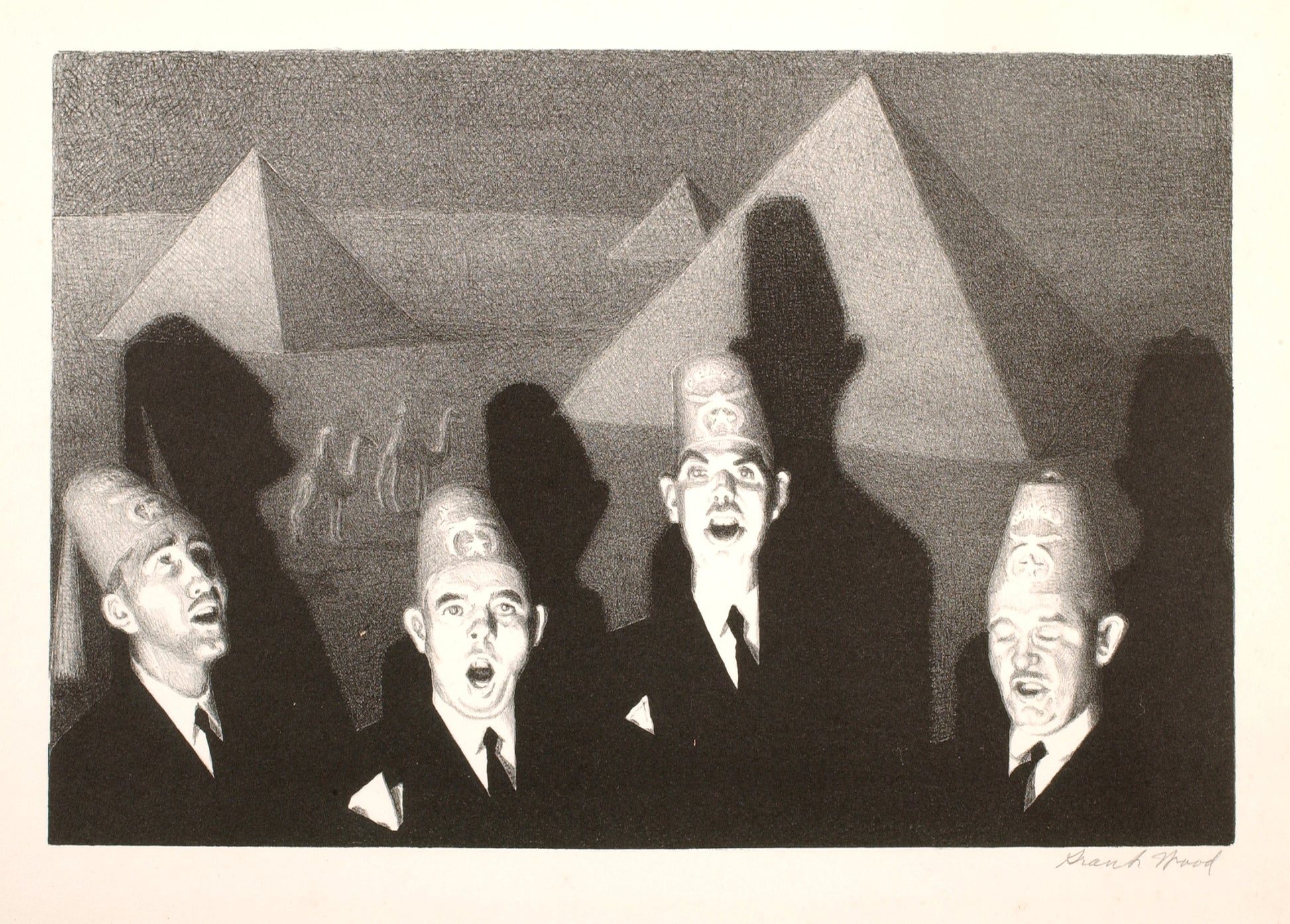 Grant Wood:Shrine Quartet,16x12"(A3)Poster