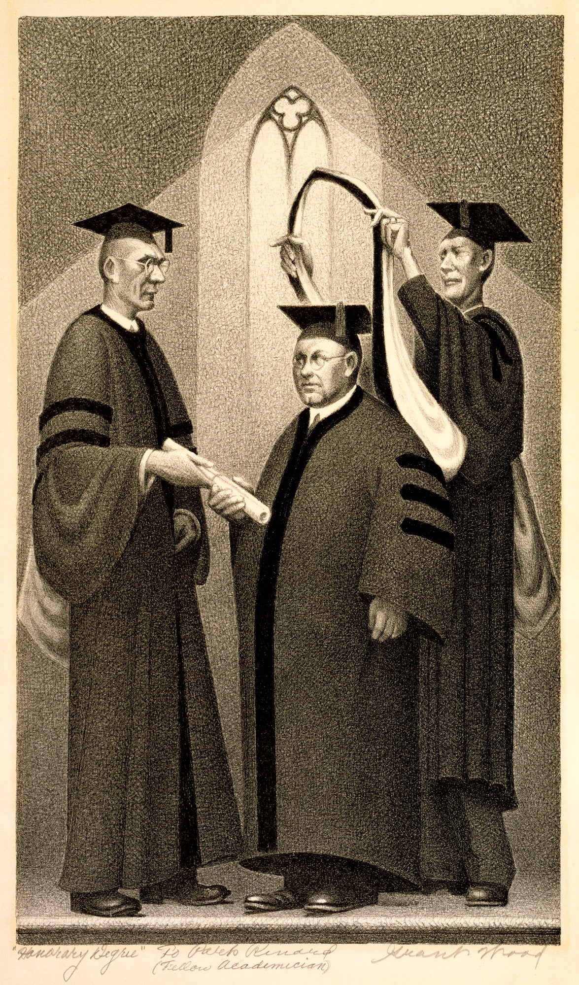 Grant Wood:Honorary Degree,16x12"(A3)Poster