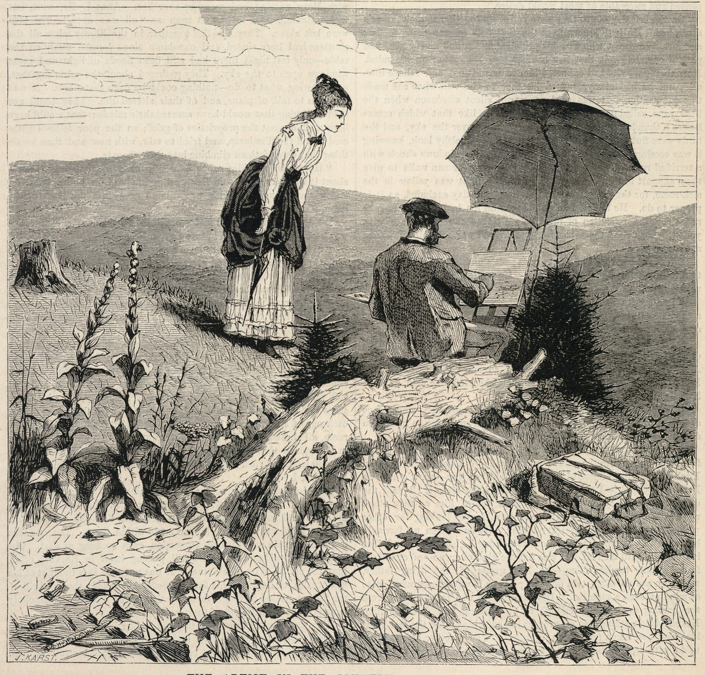 Winslow Homer:The Artist in the Country, from Appletons' Jou,16x12"(A3)Poster