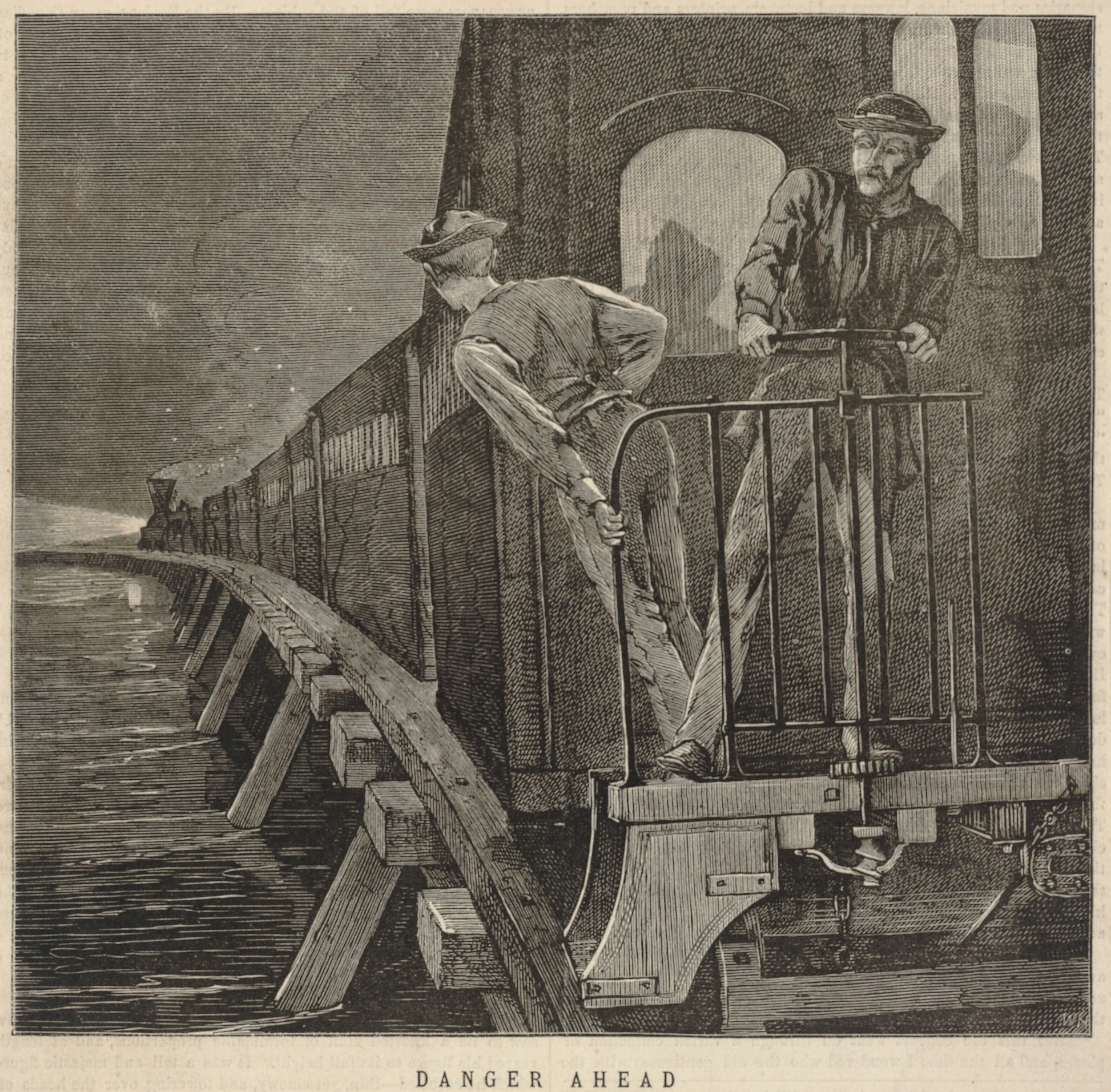 Winslow Homer:Danger Ahead, from Appletons' Journal of Liter,16x12"(A3)Poster