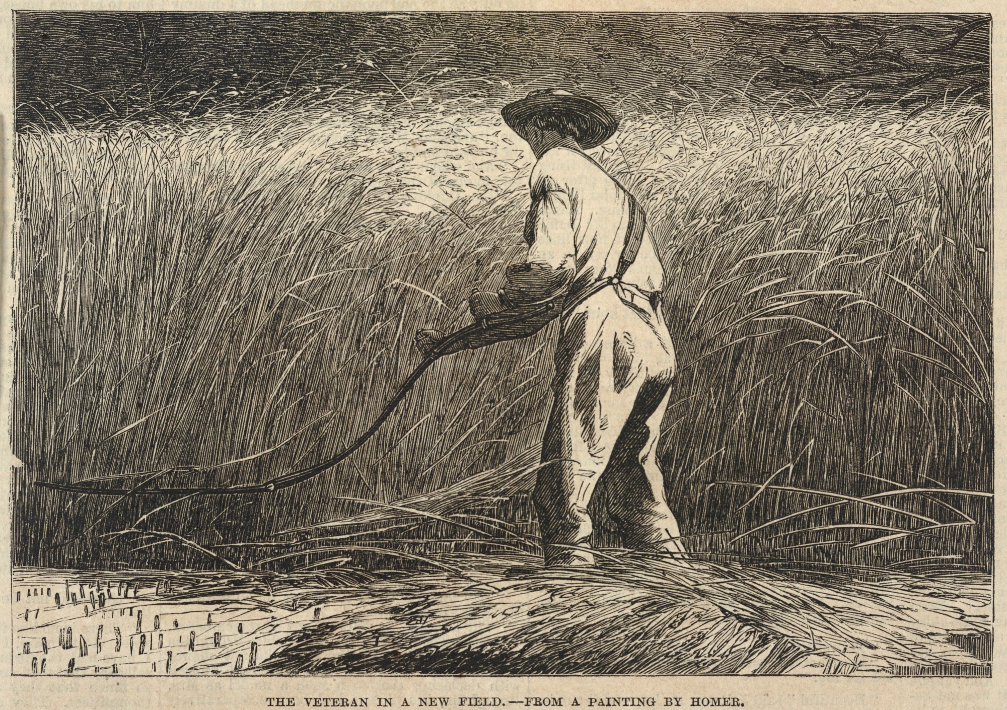 Winslow Homer:The Veteran in a New Field, from Frank Leslie',16x12"(A3)Poster