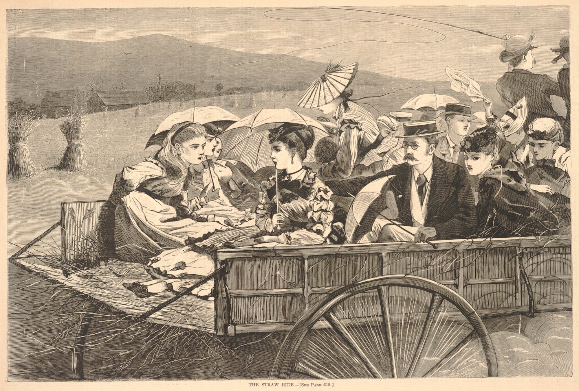 Winslow Homer:The Straw Ride, from Harper's Bazar, September,16x12"(A3)Poster