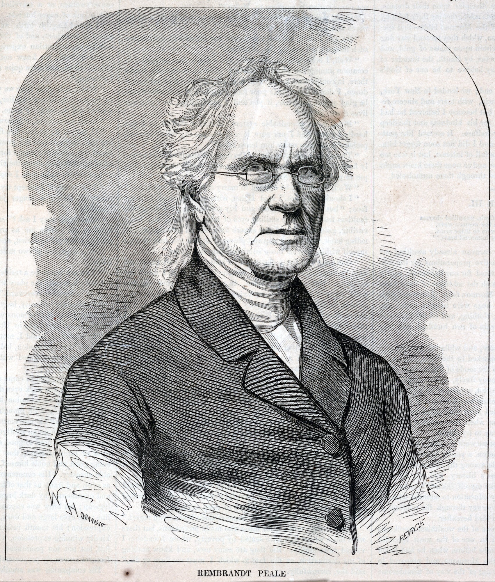 Winslow Homer:Rembrandt Peale, from Ballou's Pictorial Drawi,16x12"(A3)Poster