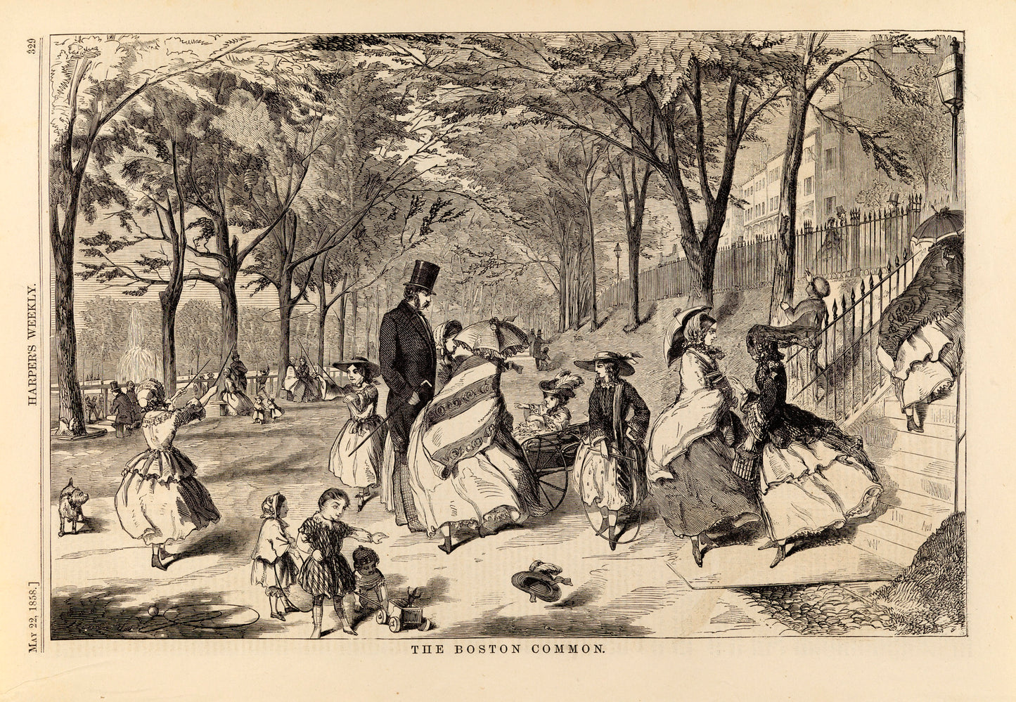 Winslow Homer:The Boston Common, from Harper's Weekly, May 2,16x12"(A3)Poster