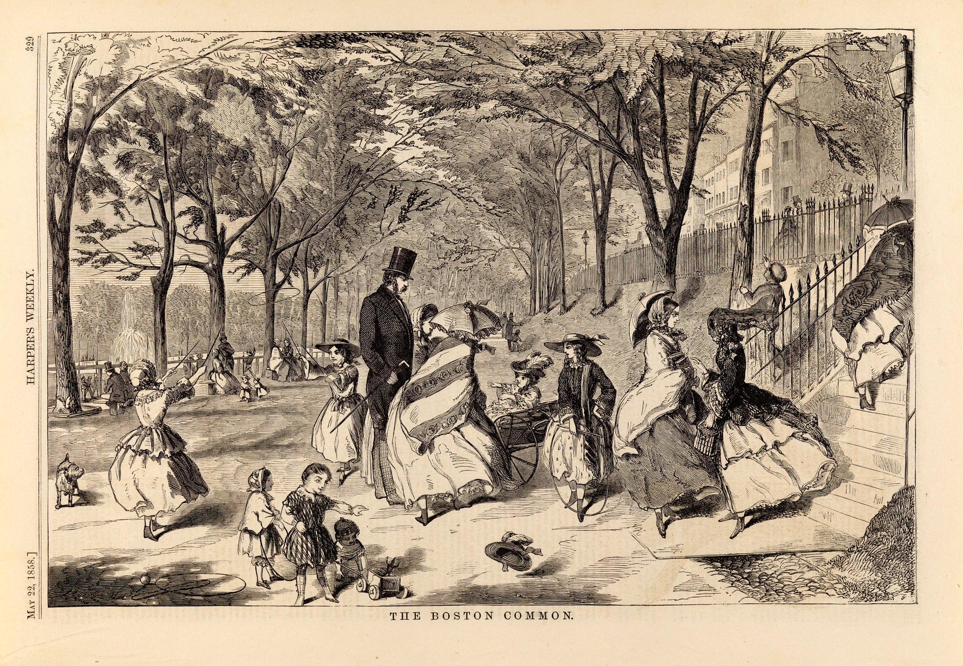 Winslow Homer:The Boston Common, from Harper's Weekly, May 2,16x12"(A3)Poster