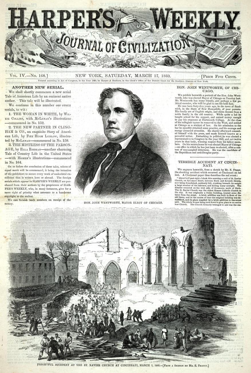 Winslow Homer:Hon. John Wentworth, Mayor Elect of Chicago, f,16x12"(A3)Poster