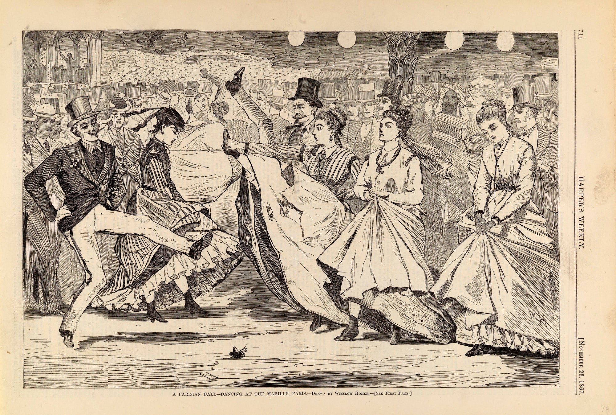 Winslow Homer:A Parisian Ball--Dancing at the Mabille, Paris,16x12"(A3)Poster