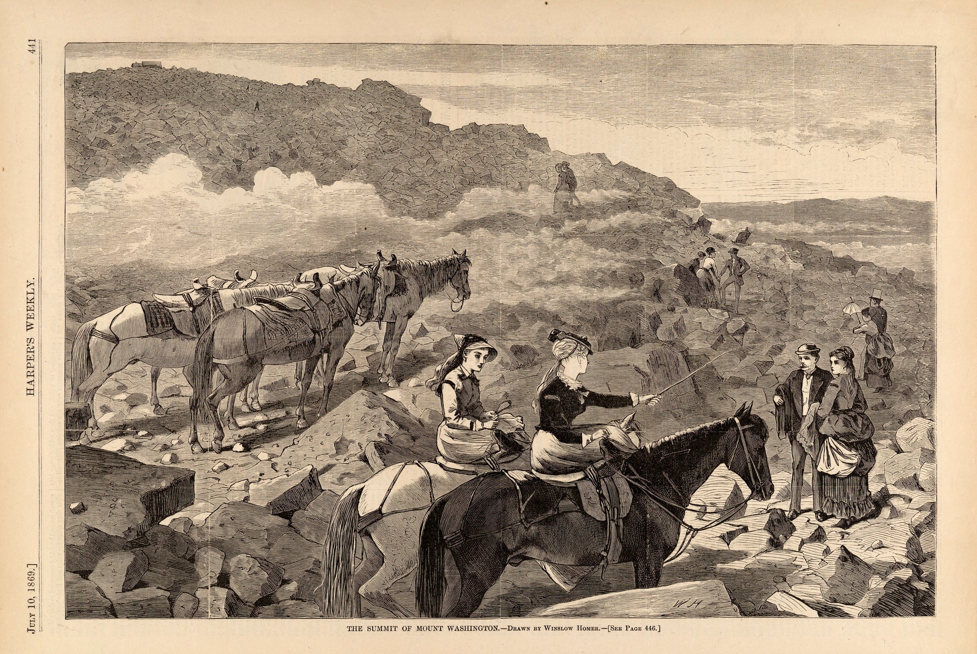 Winslow Homer:The Summit of Mount Washington, from Harper's ,16x12"(A3)Poster