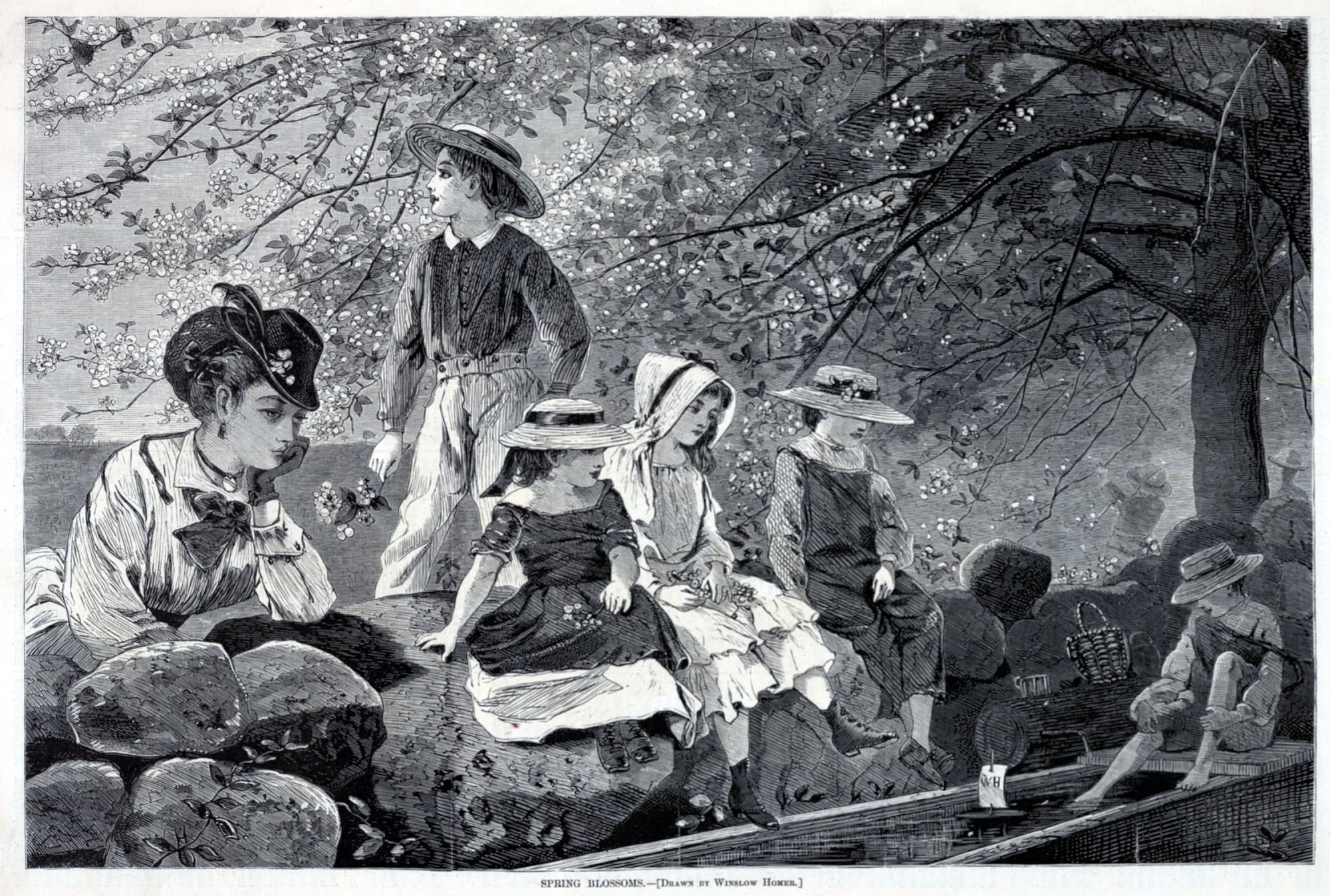 Winslow Homer:Spring Blossoms, from Harper's Weekly, May 21,,16x12"(A3)Poster