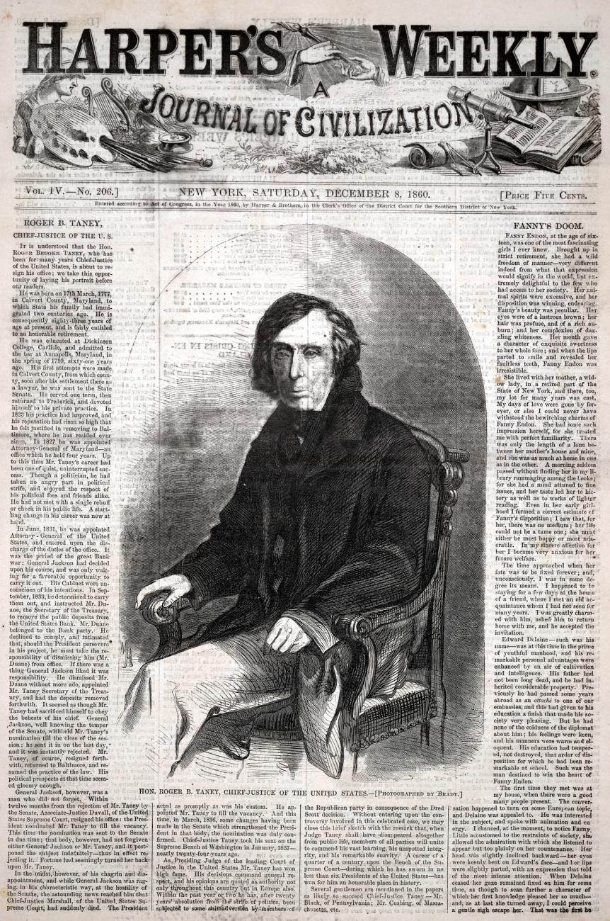 Winslow Homer:Hon. Roger B. Taney, Chief-Justice of the Unit,16x12"(A3)Poster