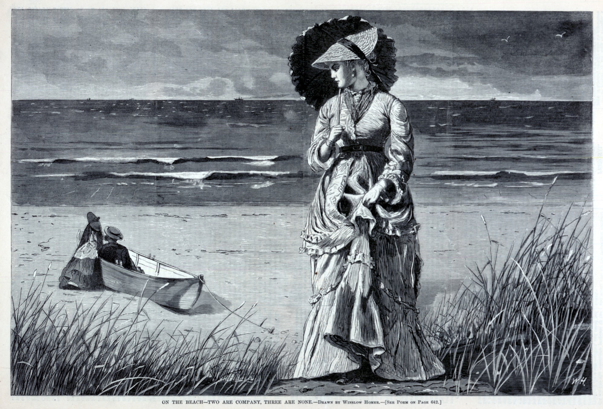 Winslow Homer:On the Beach--Two are Company, Three are None,,16x12"(A3)Poster