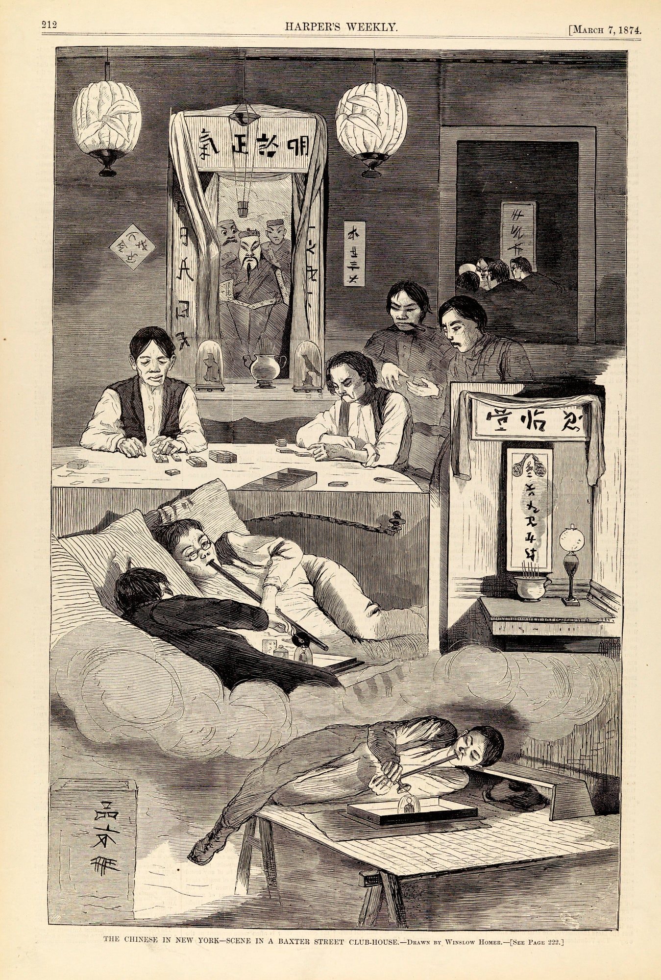 Winslow Homer:The Chinese in New York--Scene in a Baxter Str,16x12"(A3)Poster