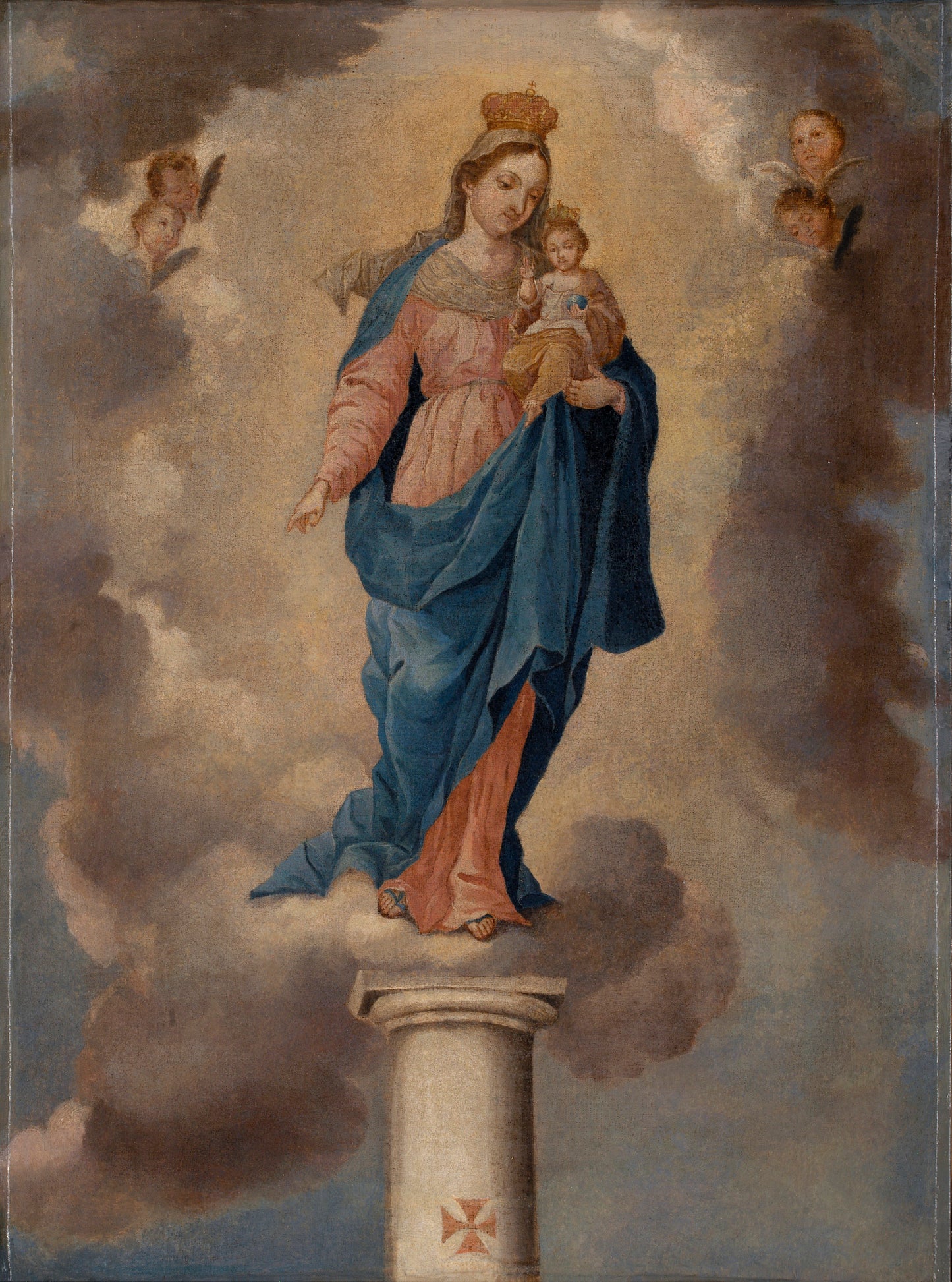 José Campeche y Jordán:La Virgen del pilar,16x12"(A3)Poster