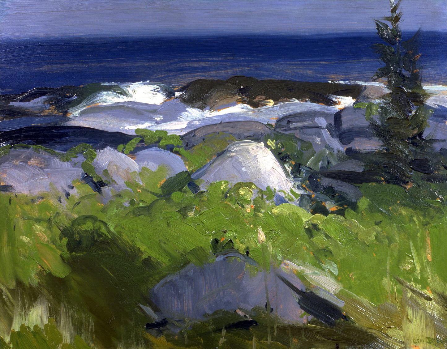 George Bellows:Vine Clad Shore--Monhegan Island,16x12"(A3)Poster