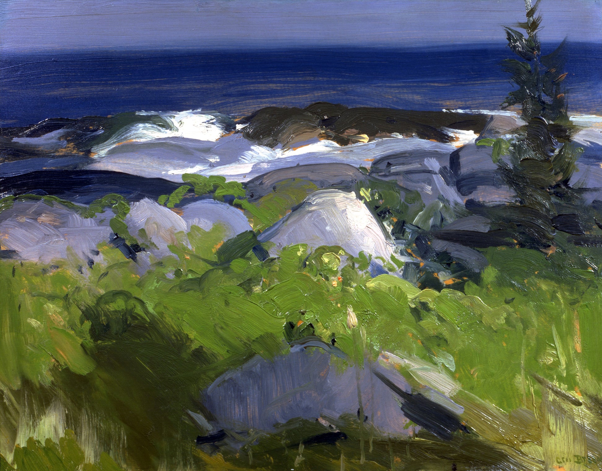 George Bellows:Vine Clad Shore--Monhegan Island,16x12"(A3)Poster