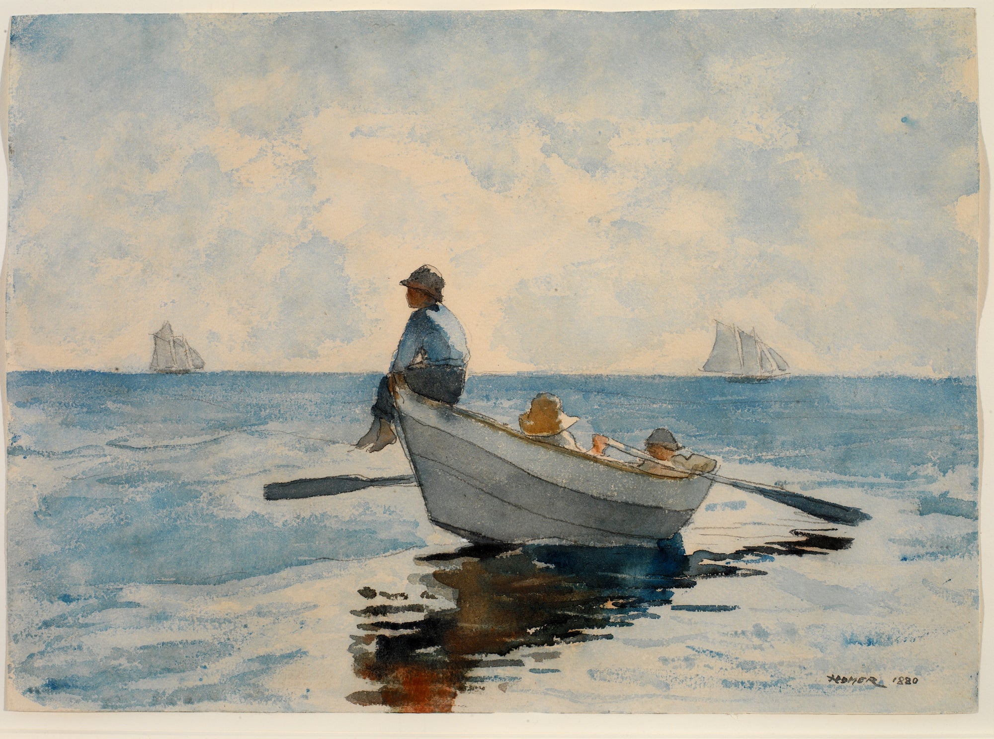 Winslow Homer:Boys in a Dory,16x12"(A3)Poster