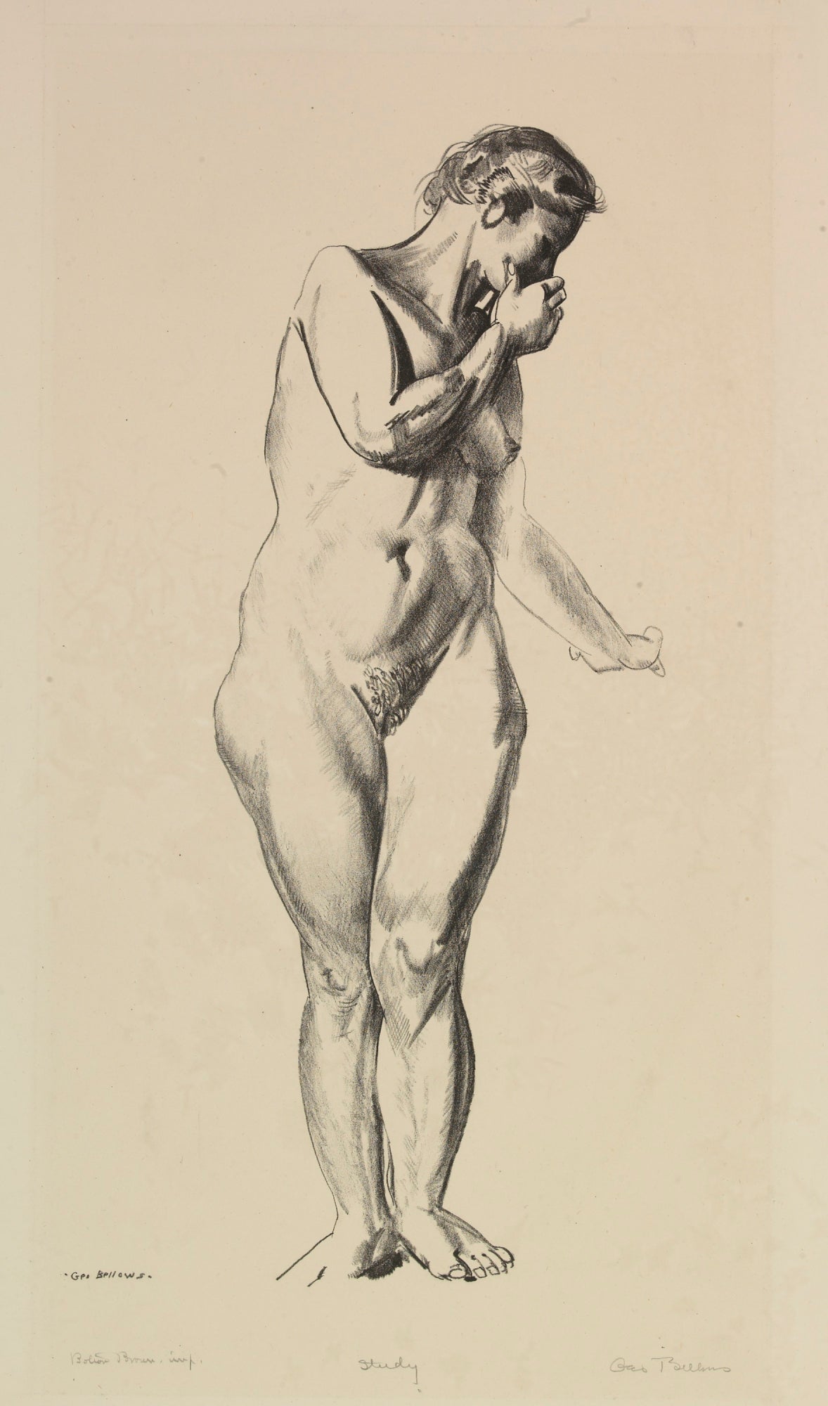 George Bellows:Nude Study,16x12"(A3)Poster