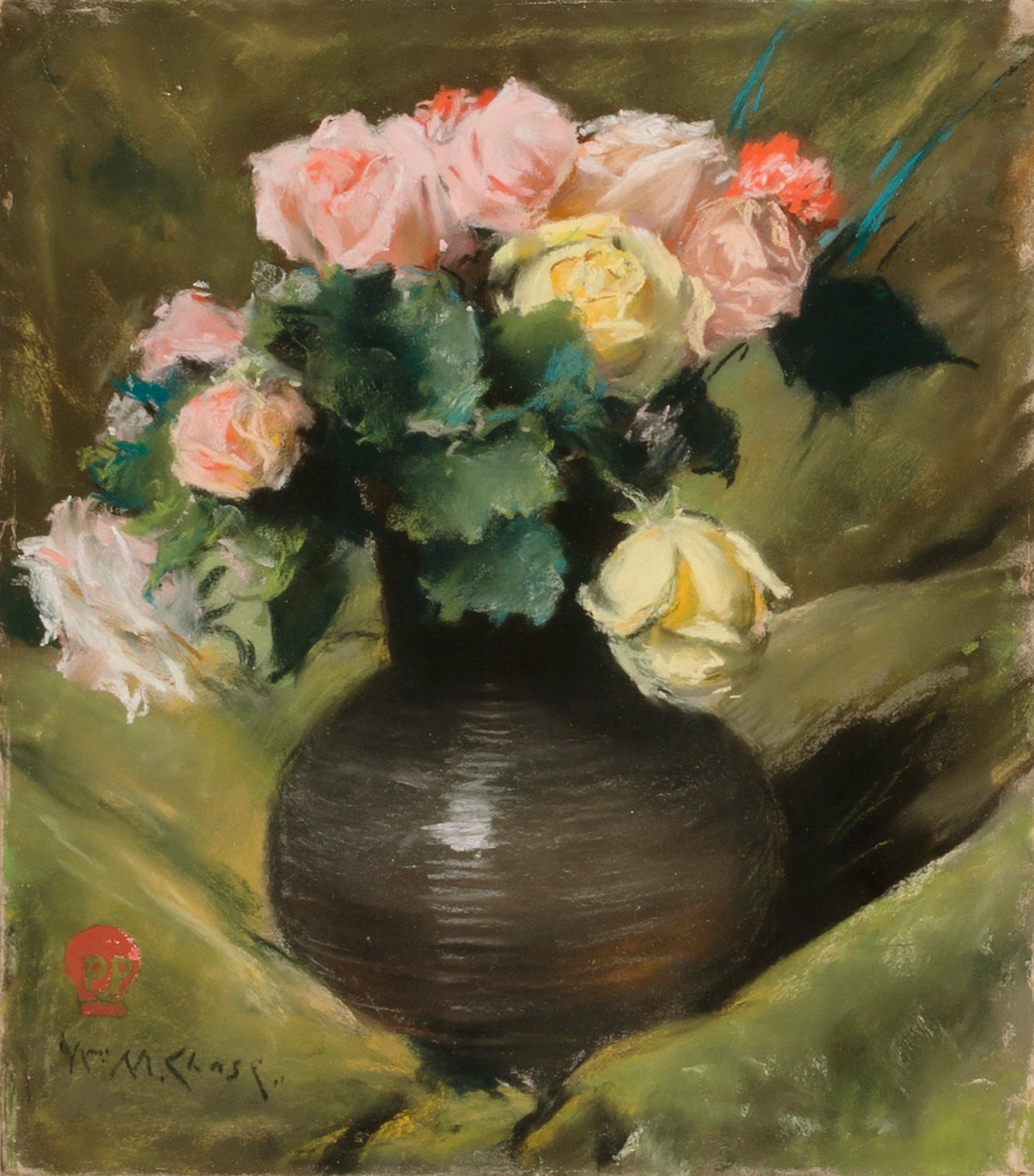 William Merritt Chase:Roses,16x12"(A3)Poster