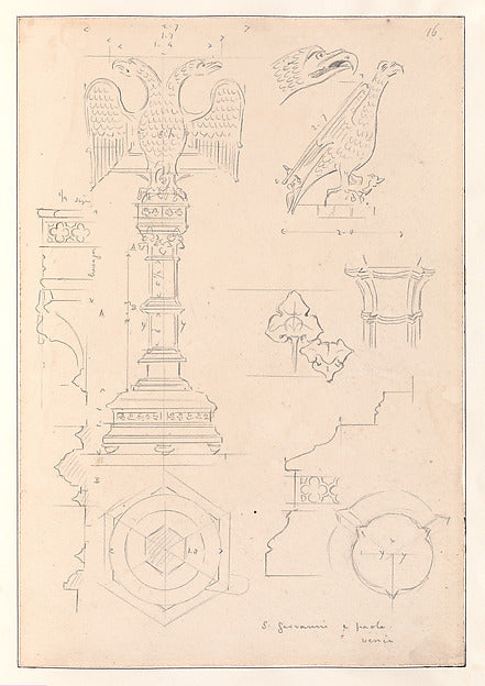 Sketches  Volume three 1847-Augustus Welby Northmore Pugin,  Poster Print Wall Art