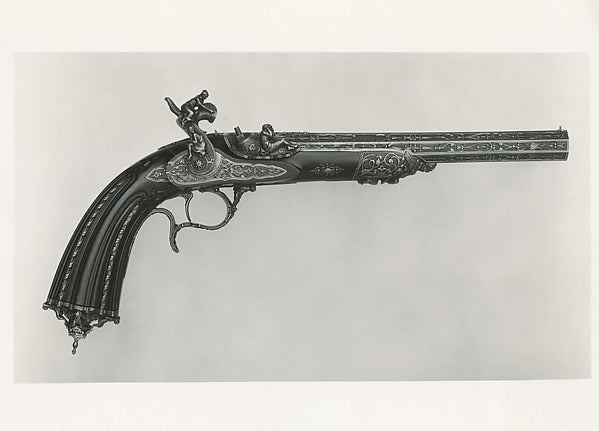 Percussion Pistol with Case possibly 1844,  Poster Print Wall Art