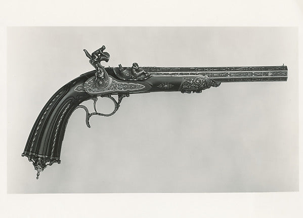Percussion Pistol with Case possibly 1844,16X12