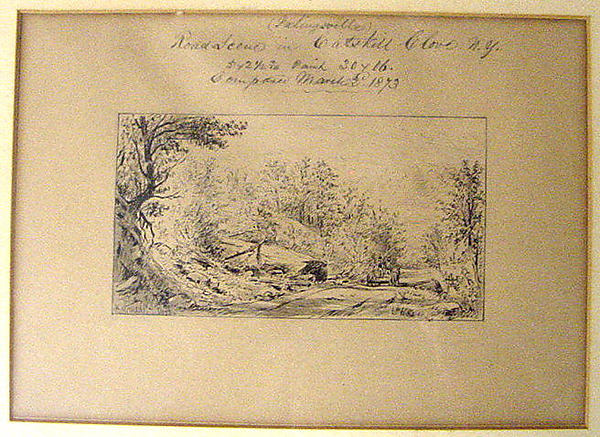Road Scene in Catskill Clove  N.Y.  1873-William Rickarby Mill,  Poster Print Wall Art