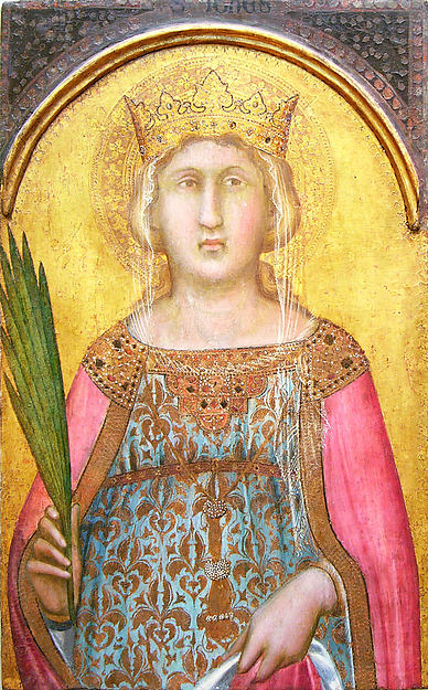Pietro Lorenzetti:Saint Catherine of Alexandria shortly afte-16x12"(A3) Poster