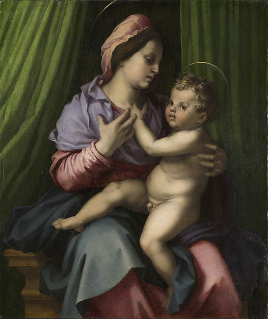 Andrea del Sarto:Madonna and Child c1530-16x12"(A3) Poster