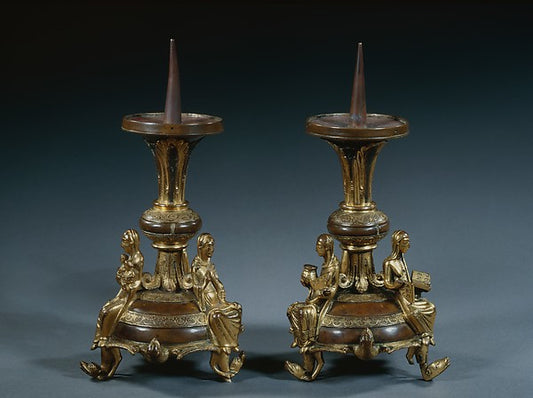 :Pair of Altar Candlesticks c1160-16x12"(A3) Poster