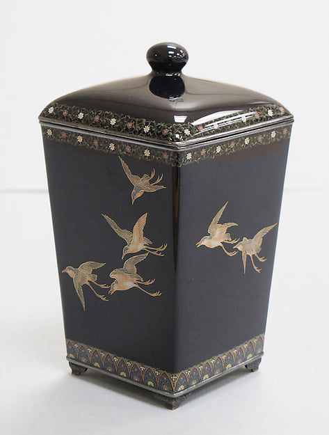 ,Covered Jar with Birds in Flight c1905-Ha,16x12"(A3)Poster