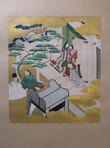 Scene from Chapter 19 of The Tale of Genji: "Usugumo"  17th ce,16x12"(A3)Poster