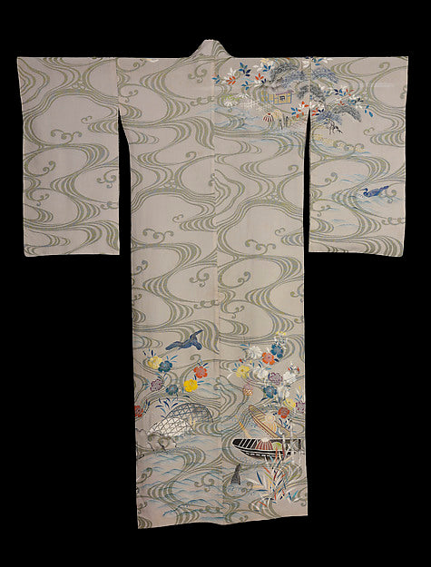 Summer Robe with Waves and Cormorant Fishing c1925–50,16x12"(A3)Poster