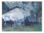 Claude Monet - ST Lazare Train Station, Paris [1877], vintage art, A3 (16x12") Poster Print
