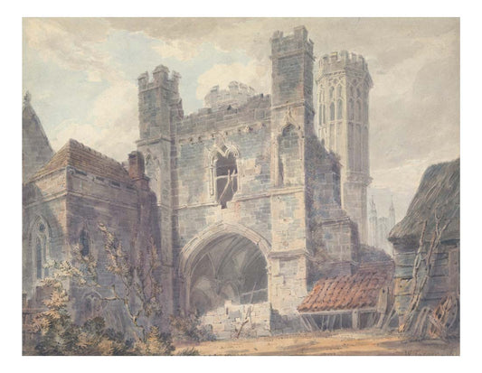 Saint Augustine's Gate, Canterbury, 1792-93 by John Mallord William Turner RA, 12x8"(A4) Poster