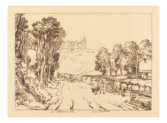 Saint Catherine's Hill Near Guilford, 1811 by John Mallord William Turner RA, 12x8"(A4) Poster