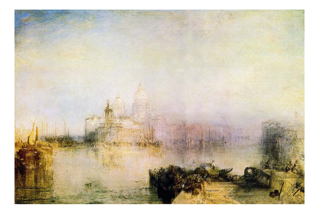 Santa Maria della Salute and Dogana by John Mallord William Turner RA, 12x8"(A4) Poster
