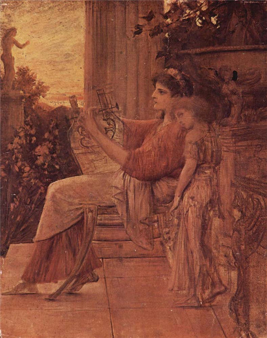 Sappho - Gustav Klimt - 1888-1890, A4 Poster Print