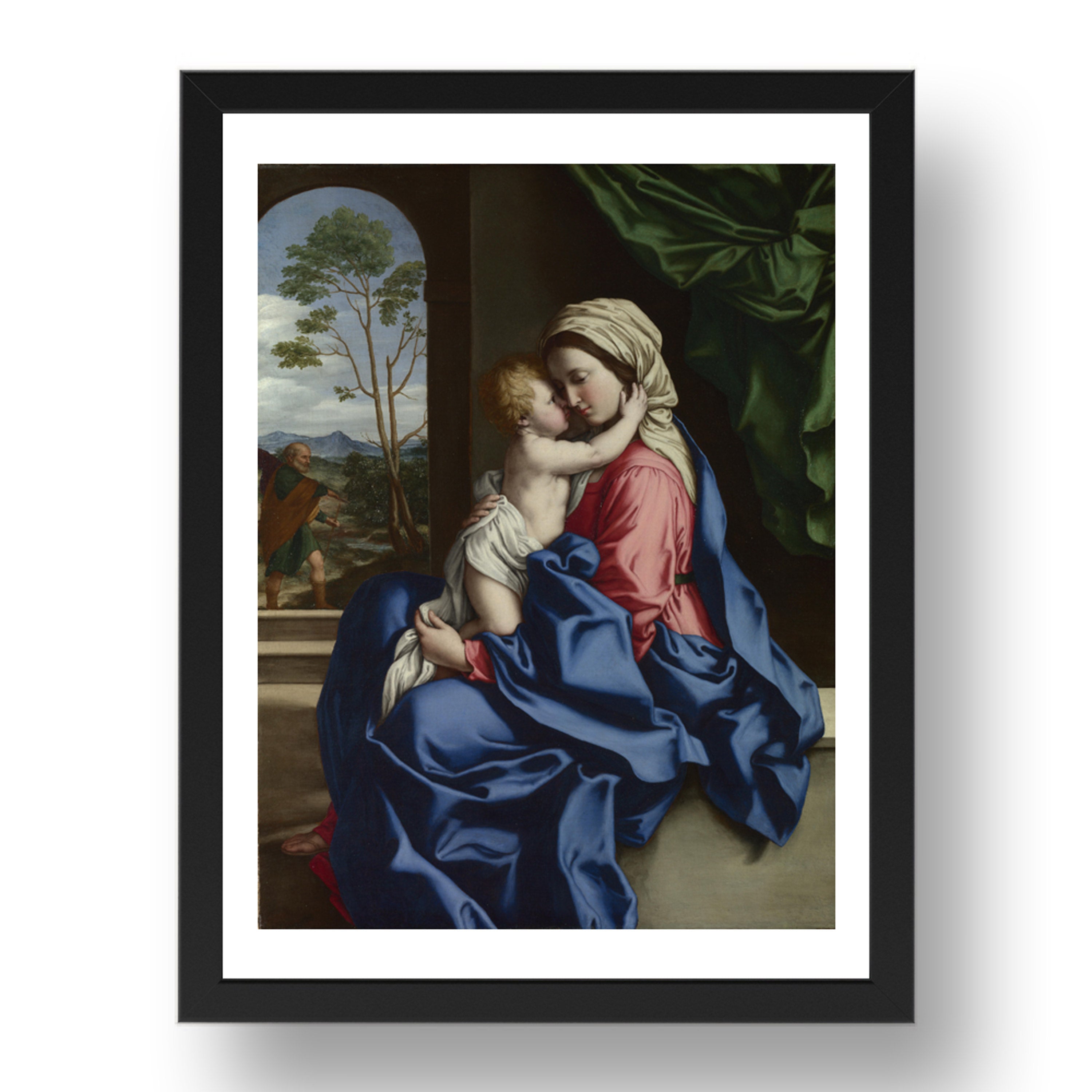 Sassoferrato: The Virgin and Child Embracing, Poster in 17x13"(A3) Frame