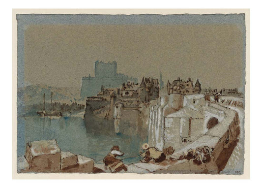 Saumur from the Pont de la Croix-Verte, 1828 by John Mallord William Turner RA