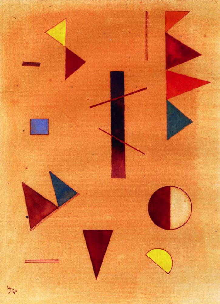 Scattered - Wassily Kandinsky -1930 by Wassily Kandinsky, 12x8"(A4) Poster Print
