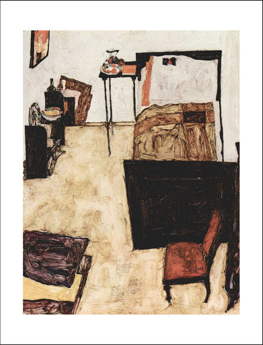 Schiele's living room in Neulengbach by Egon Schiele, 12x8" (A4) Poster Print