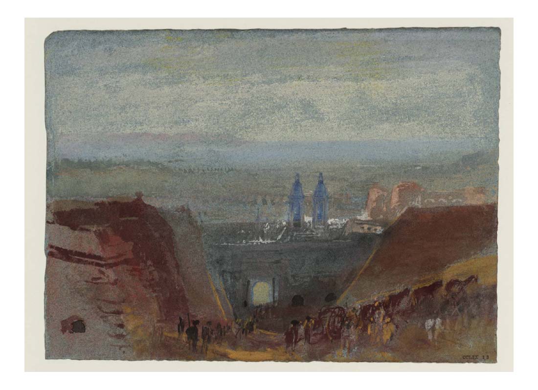 Sedan from the South-East, 1839 by John Mallord William Turner RA, 12x8"(A4) Poster