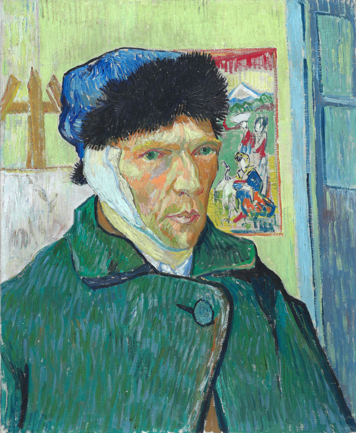 Self Portrait with Bandaged Ear by Vincent van Gogh, vintage art, modern poster print