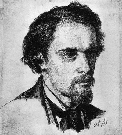 Self-Portrait, 1855 by Dante Gabriel Rossetti, English Pre-Raphaelite Painter,16x12"(A3) Poster Print