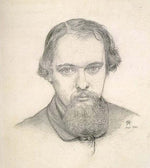 Self-Portrait, 1861 by Dante Gabriel Rossetti, English Pre-Raphaelite Painter,12x8"(A4) Poster Print