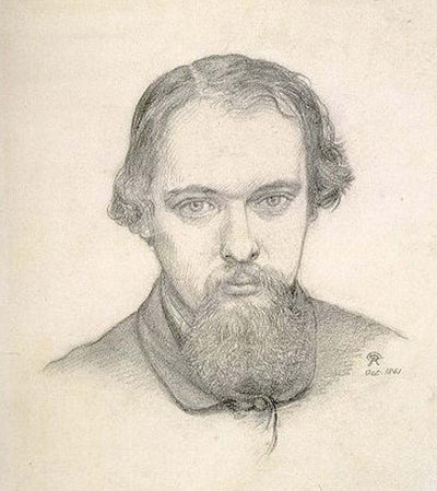 Self-Portrait, 1861 by Dante Gabriel Rossetti, English Pre-Raphaelite Painter,16x12"(A3) Poster Print