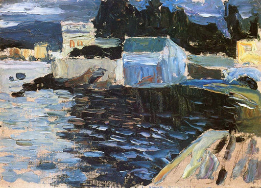 Sestri - Evening - Wassily Kandinsky -1905 by Wassily Kandinsky, 16x12"(A3) Poster Print