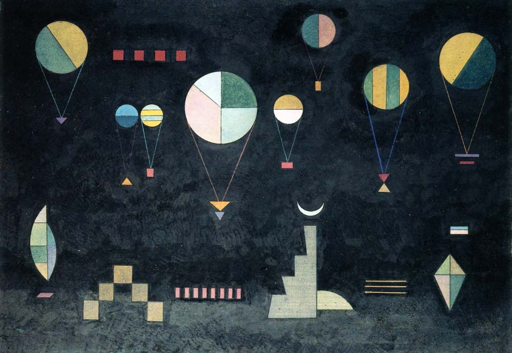 Shallow-Deep - Wassily Kandinsky -1930 by Wassily Kandinsky, 12x8"(A4) Poster Print