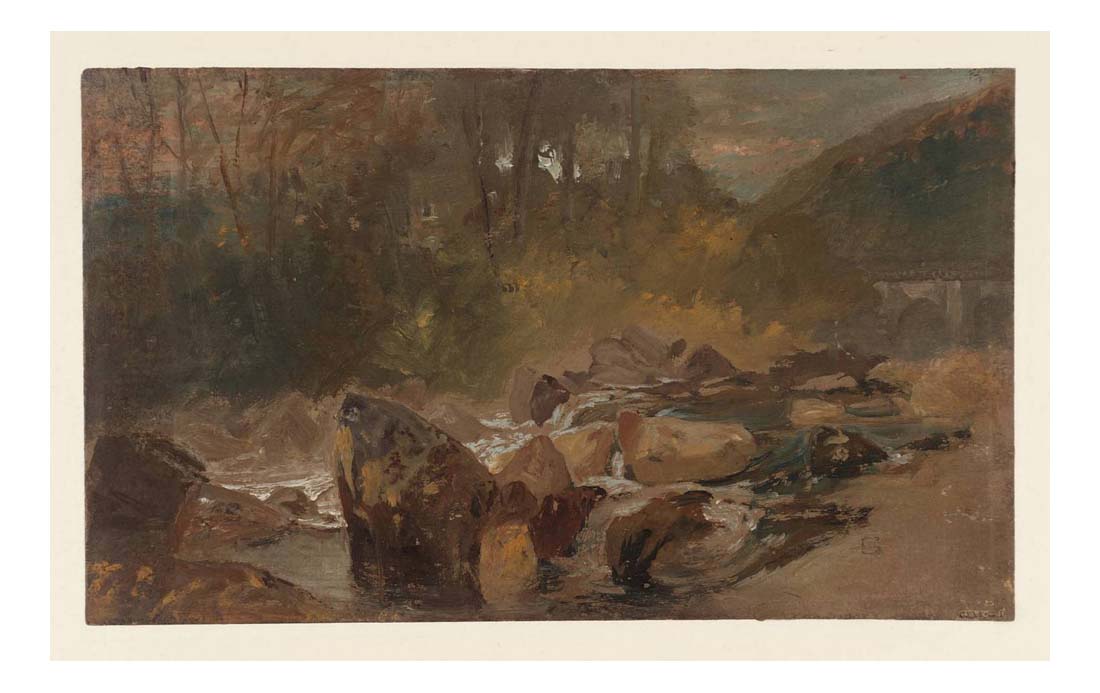 Shaugh Bridge, near Plymouth, 1813 by John Mallord William Turner RA, 12x8"(A4) Poster